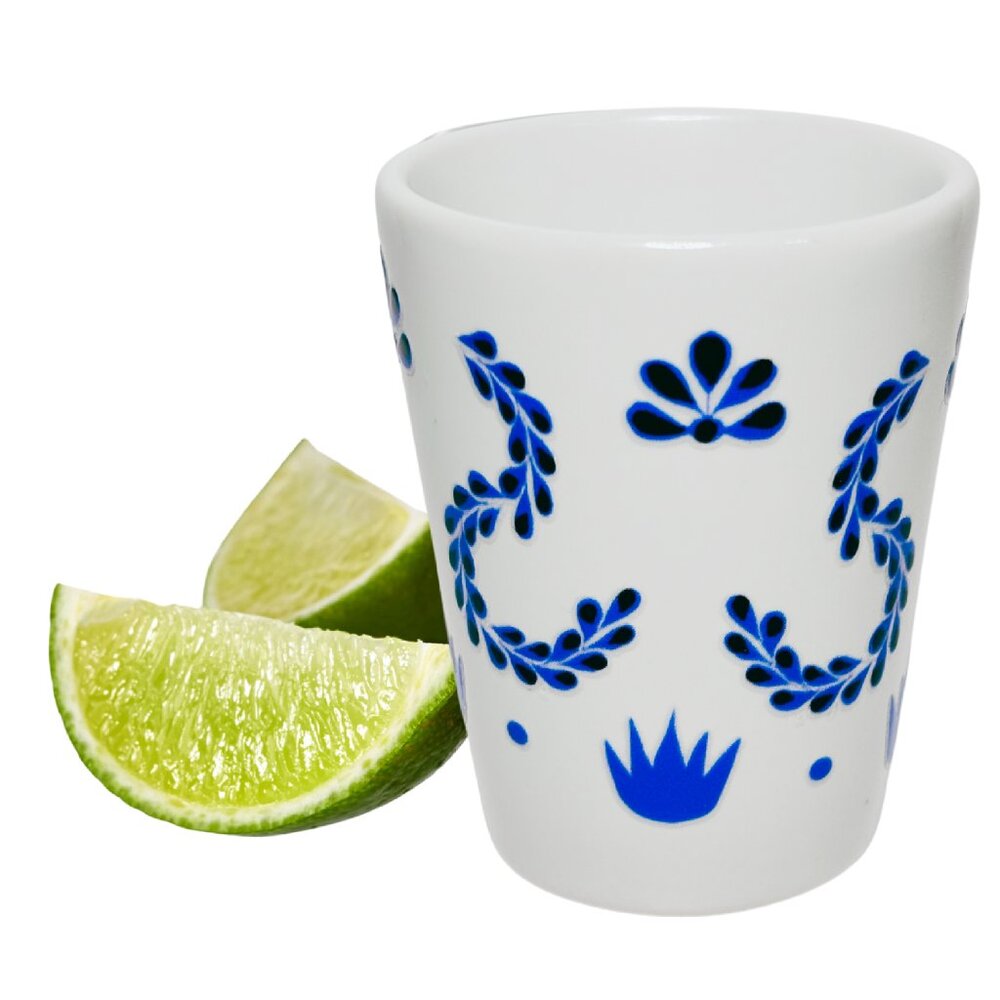 Clase Azul Style Tequila Shot Glasses – Set of 4 – Ceramic – No Bottle - Picture 3 of 8